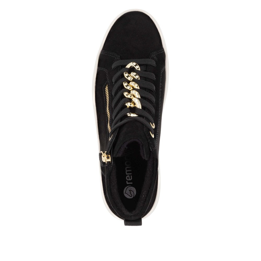 Remonte Ladies Chain Trim Lace Up Sneaker Boot