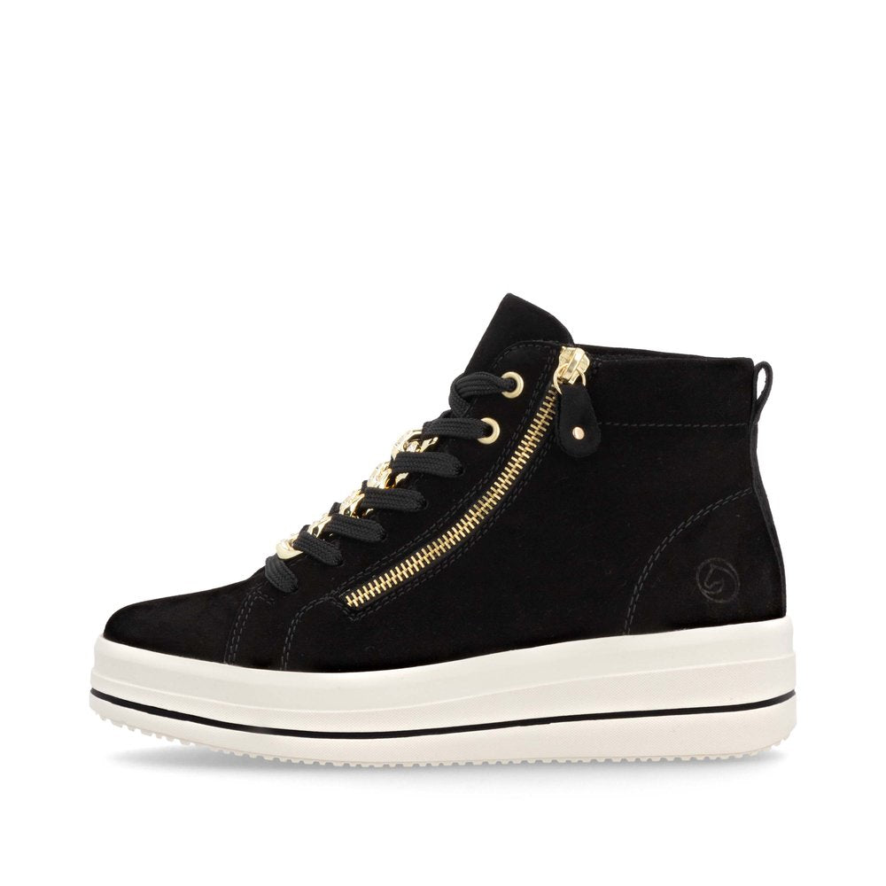 Remonte Ladies Chain Trim Lace Up Sneaker Boot