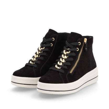 Remonte Ladies Chain Trim Lace Up Sneaker Boot
