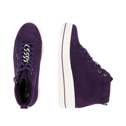 Remonte Ladies Chain Trim Lace Up Sneaker Boot