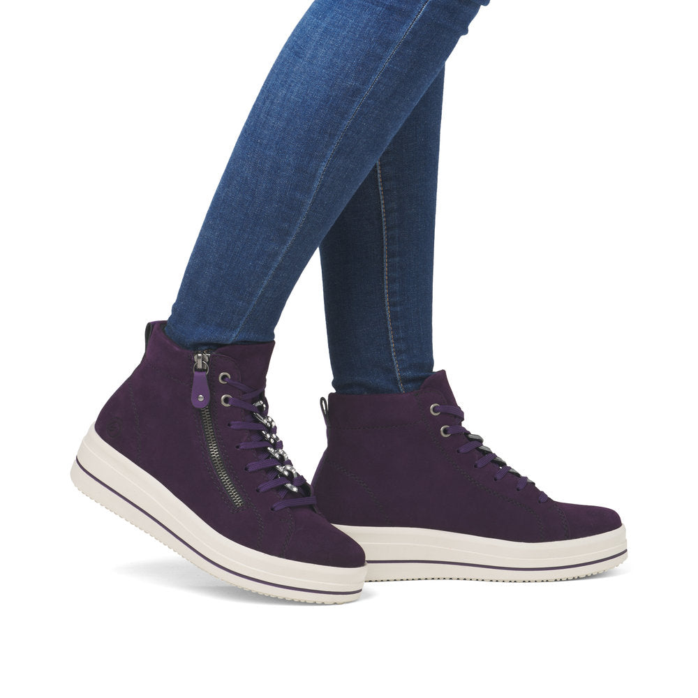 Remonte Ladies Chain Trim Lace Up Sneaker Boot