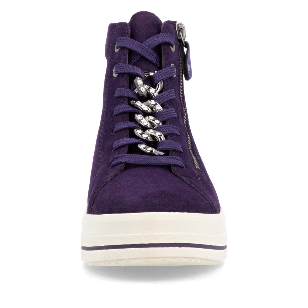 Remonte Ladies Chain Trim Lace Up Sneaker Boot