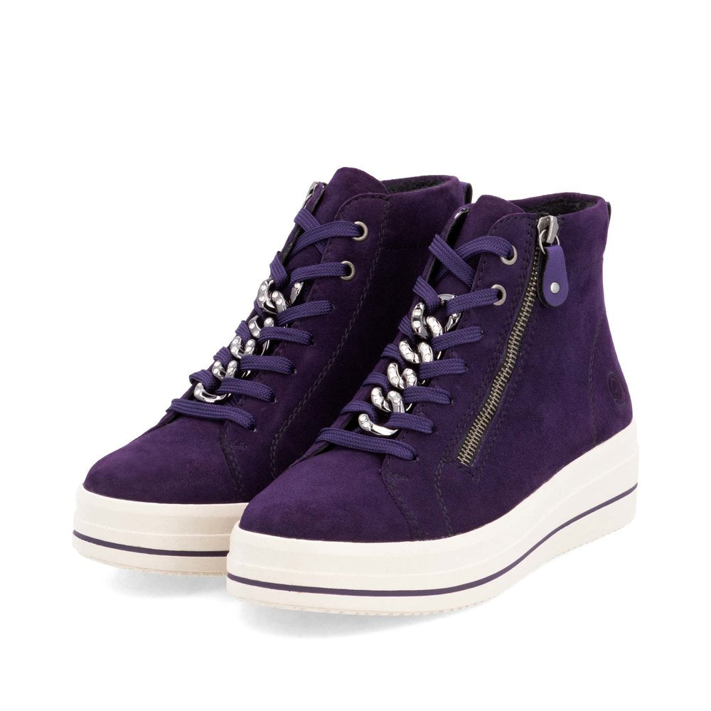 Remonte Ladies Chain Trim Lace Up Sneaker Boot