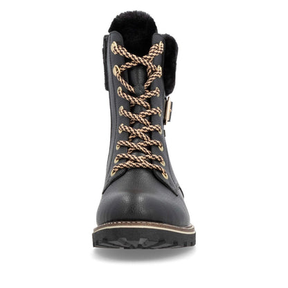 Remonte Ladies Lace Up Fur Top Ankle Boot