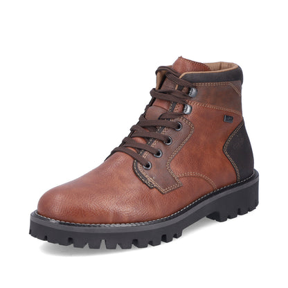 Rieker Mens Lace Up Chunky Sole Ankle Boot