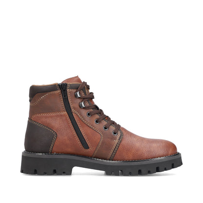 Rieker Mens Lace Up Chunky Sole Ankle Boot