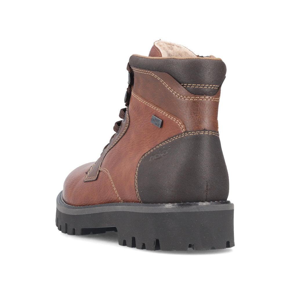 Rieker Mens Lace Up Chunky Sole Ankle Boot