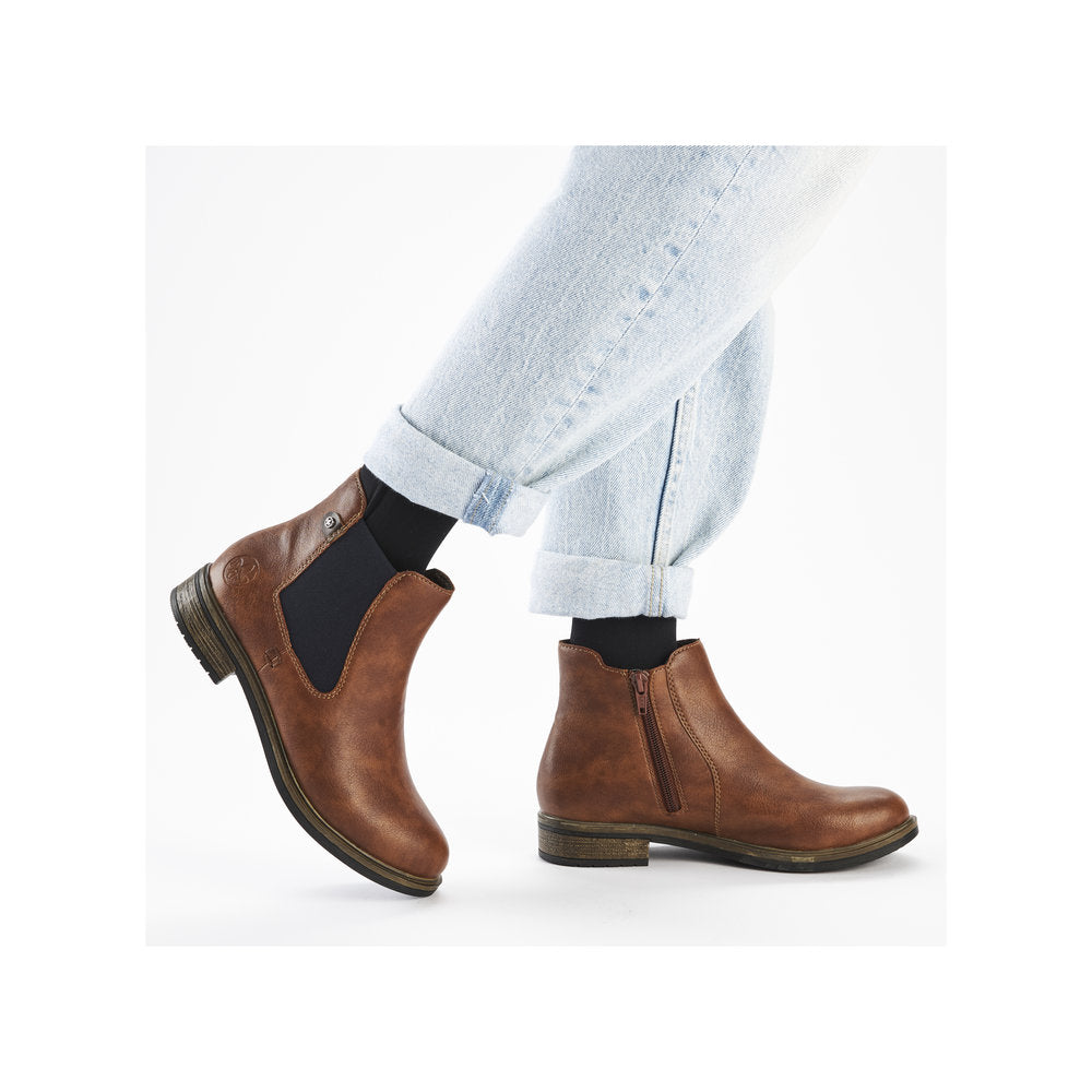 Rieker Ladies Elastic Side Chelsea Boot