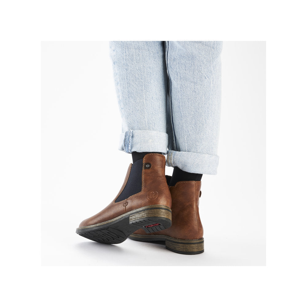 Rieker Ladies Elastic Side Chelsea Boot