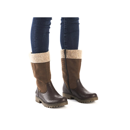 Rieker Ladies Wool Trim Tex Lined 3/4 Boot