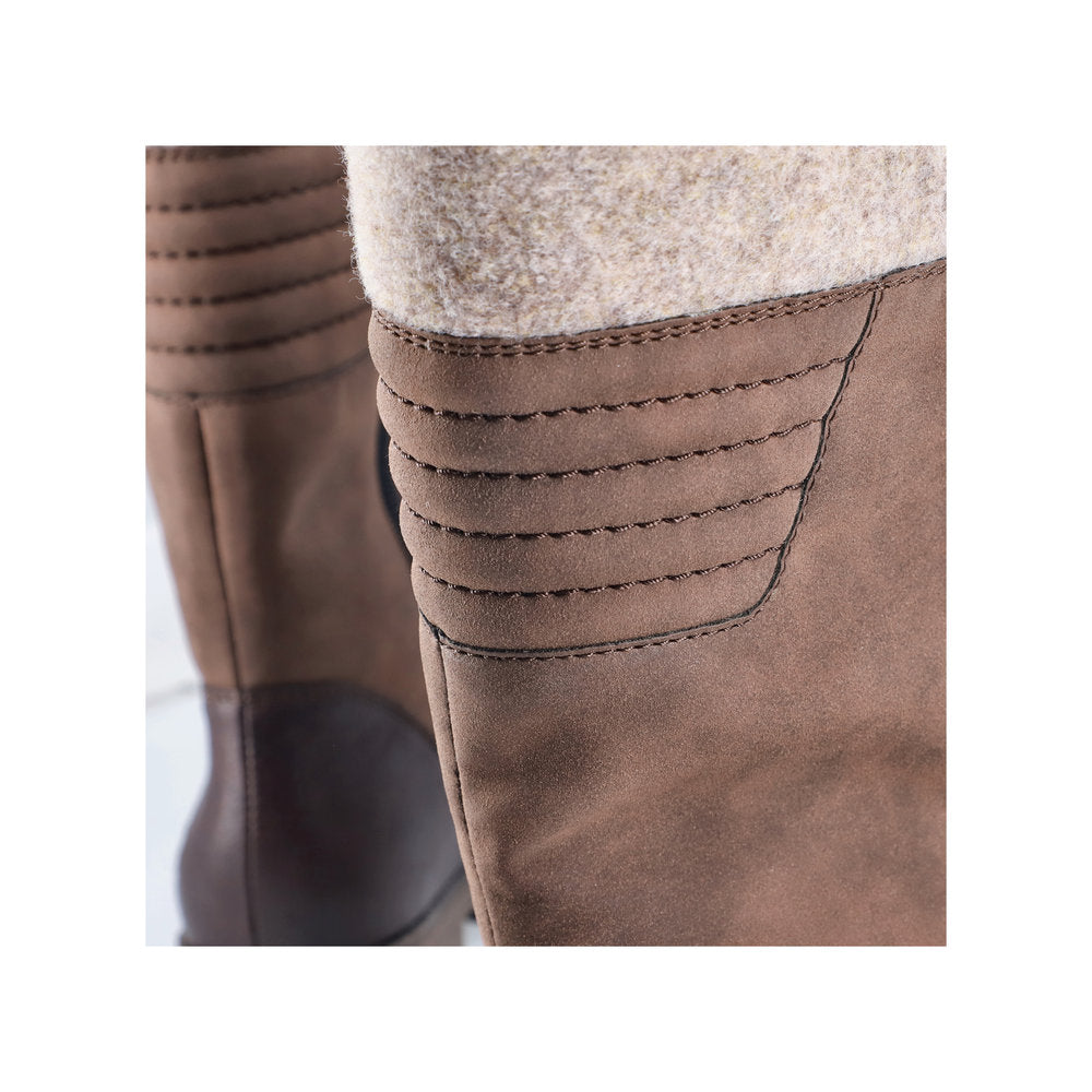 Rieker Ladies Wool Trim Tex Lined 3/4 Boot
