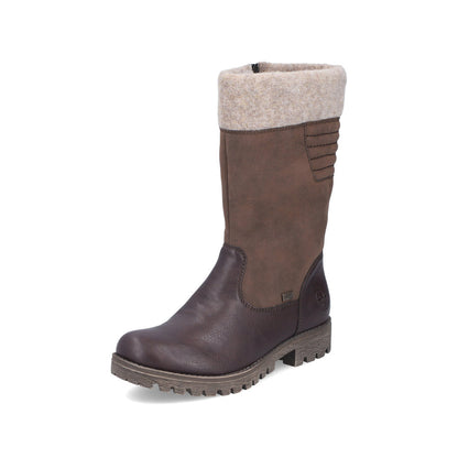 Rieker Ladies Wool Trim Tex Lined 3/4 Boot