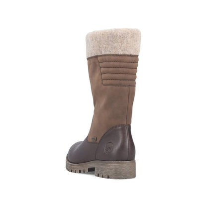 Rieker Ladies Wool Trim Tex Lined 3/4 Boot