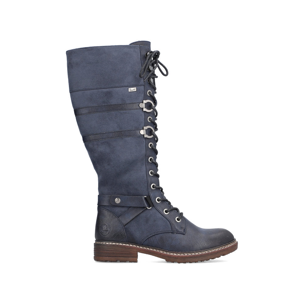 Rieker Ladies Lace Up Front Long Boots