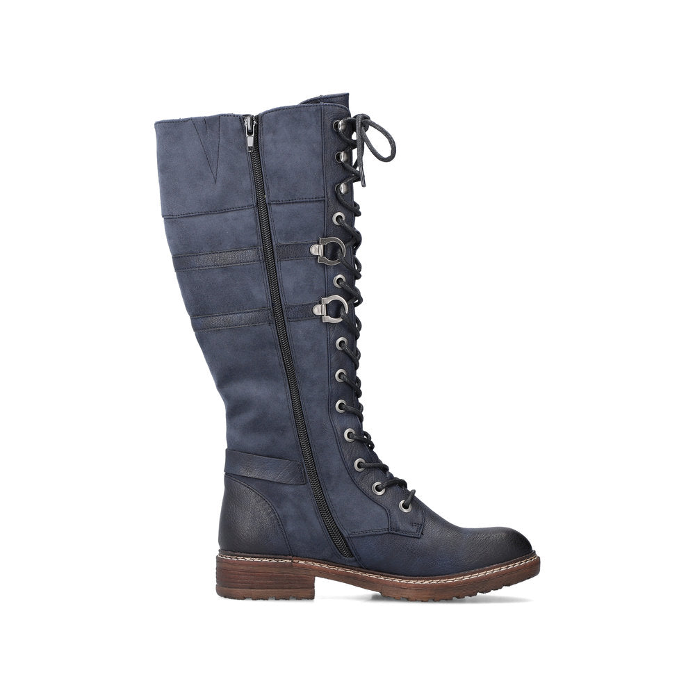 Rieker Ladies Lace Up Front Long Boots