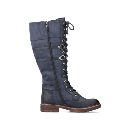 Rieker Ladies Lace Up Front Long Boots