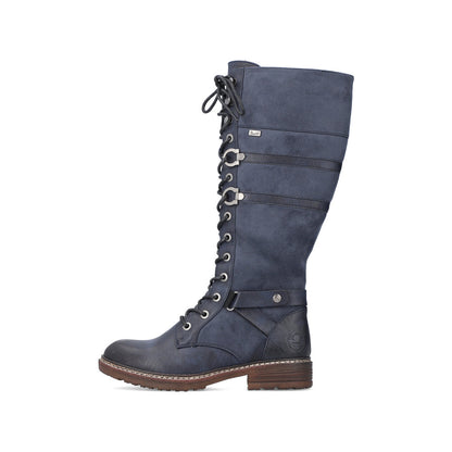Rieker Ladies Lace Up Front Long Boots