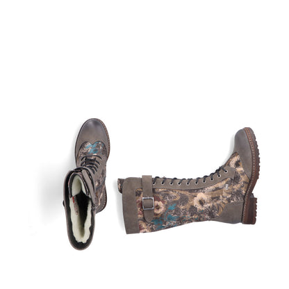 Rieker Ladies Lace Up Front Long Boot