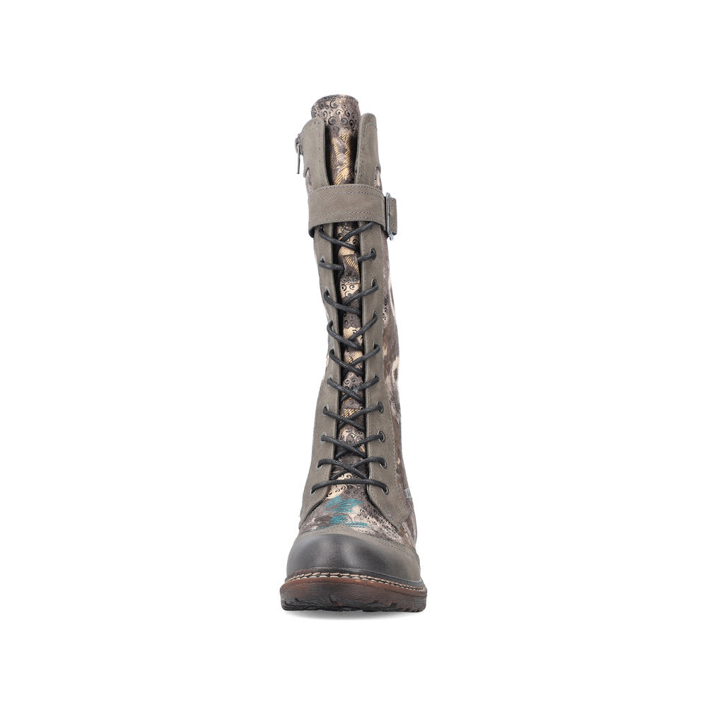 Rieker Ladies Lace Up Front Long Boot