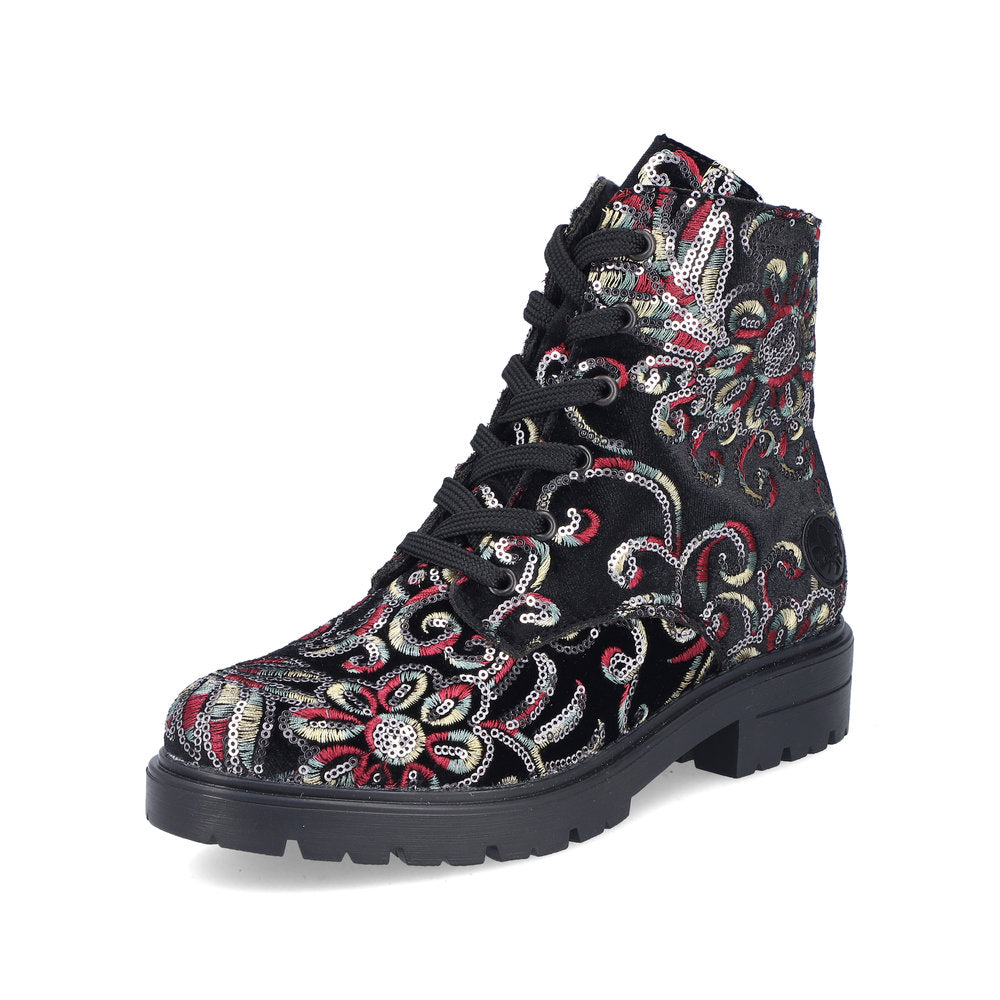 Rieker Ladies Patterned Ankle Boot