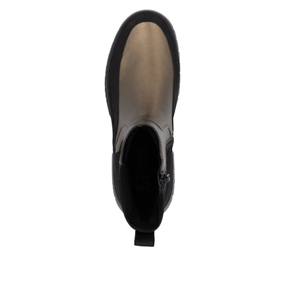Rieker Ladies Evolution Metallic Zip Ankle Boot