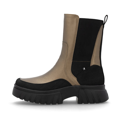 Rieker Ladies Evolution Metallic Zip Ankle Boot