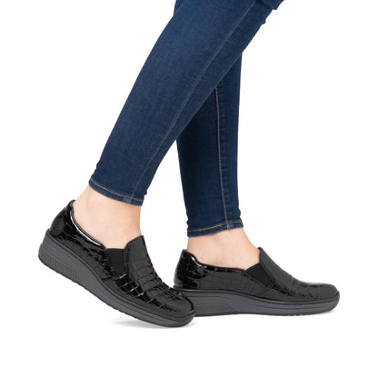 Rieker Ladies Croc Wedge Shoe