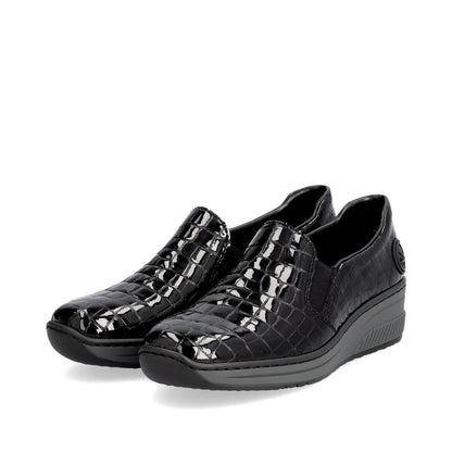 Rieker Ladies Croc Wedge Shoe