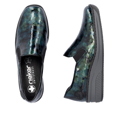 Rieker Ladies Croc Wedge Shoe
