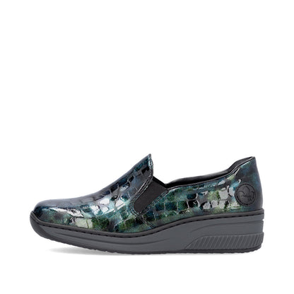 Rieker Ladies Croc Wedge Shoe
