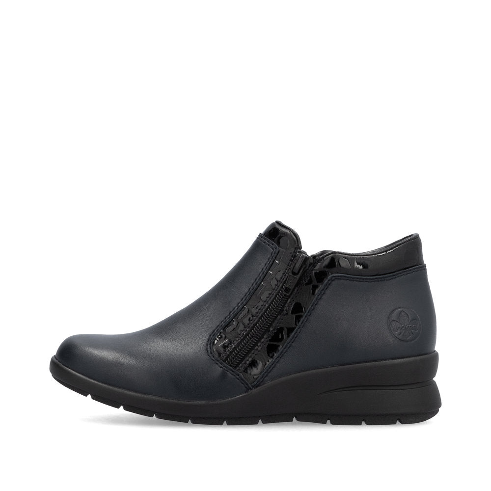 Rieker Ladies Flat Zip Ankle Boot