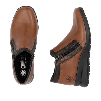 Rieker Ladies Double Zip Ankle Boot