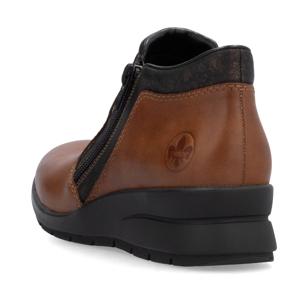 Rieker Ladies Double Zip Ankle Boot