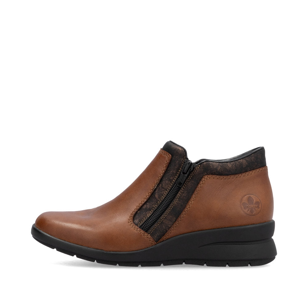 Rieker Ladies Double Zip Ankle Boot