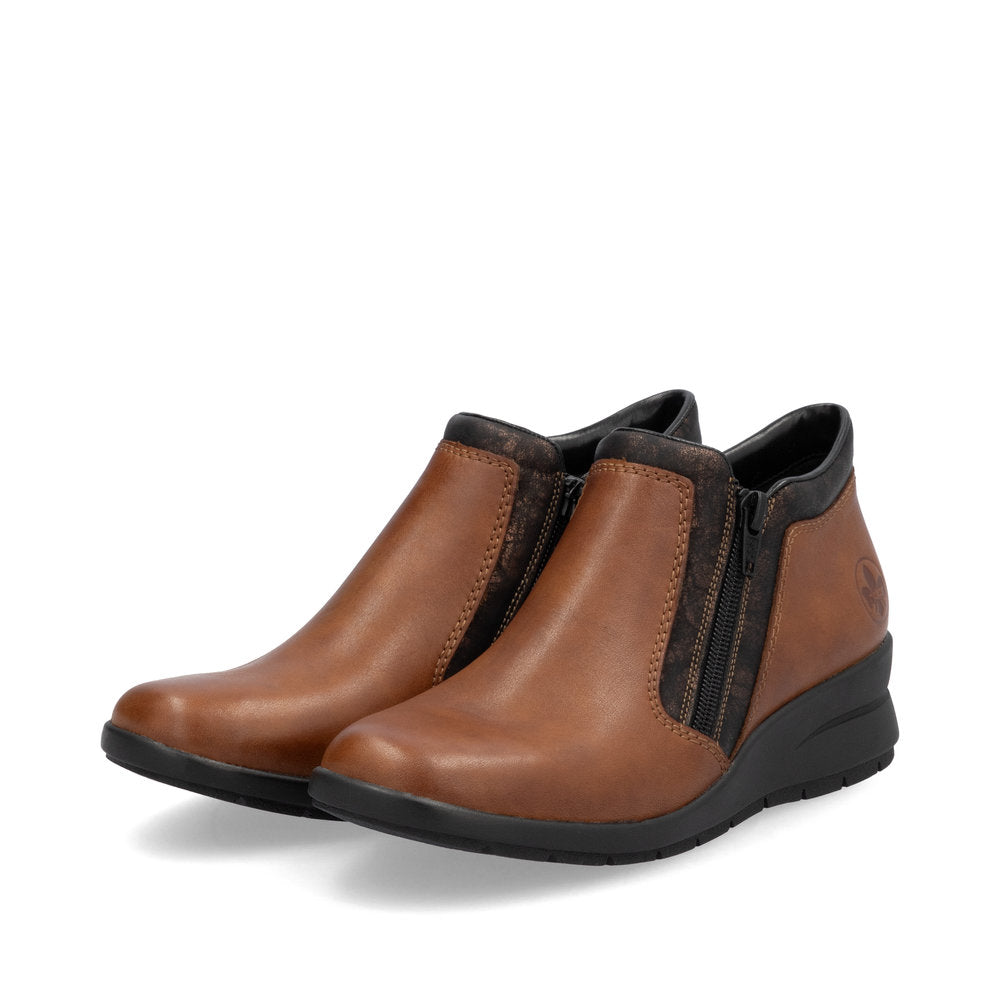 Rieker Ladies Double Zip Ankle Boot