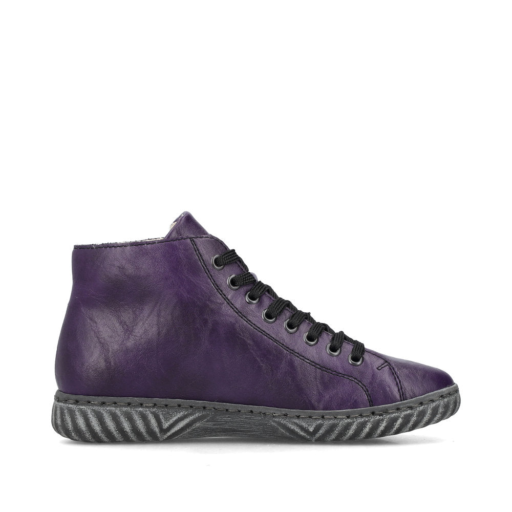 Rieker Ladies Zip Side Lace Up Ankle Boot