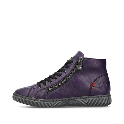 Rieker Ladies Zip Side Lace Up Ankle Boot