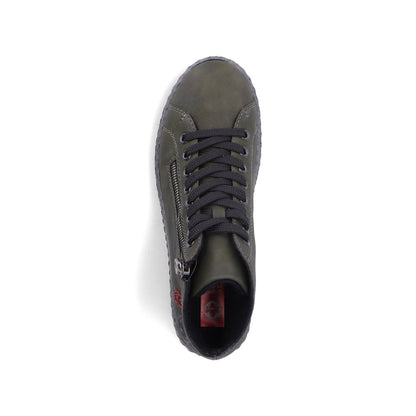Rieker Ladies Zip Side Lace Up Ankle Boot