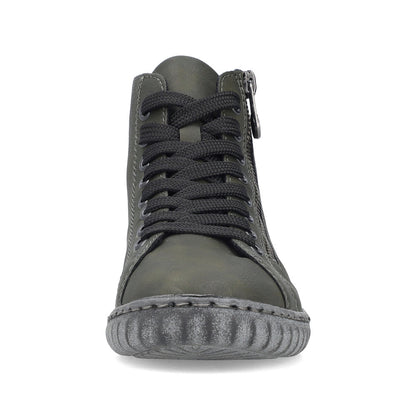 Rieker Ladies Zip Side Lace Up Ankle Boot