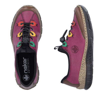 Rieker Ladies Multi Colour Bungee Slip On