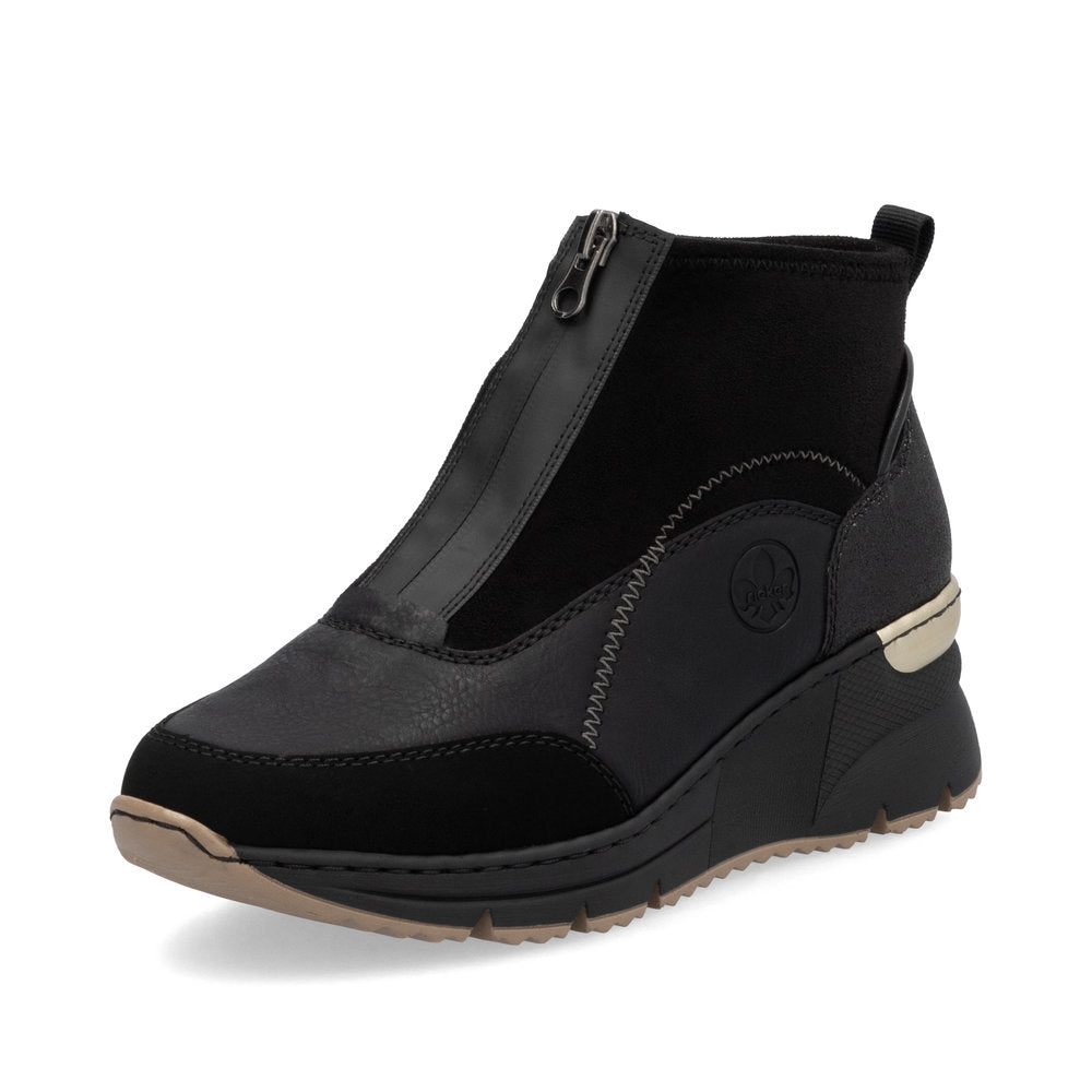 Rieker Ladies Zip Front Sneaker Boot