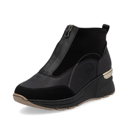 Rieker Ladies Zip Front Sneaker Boot