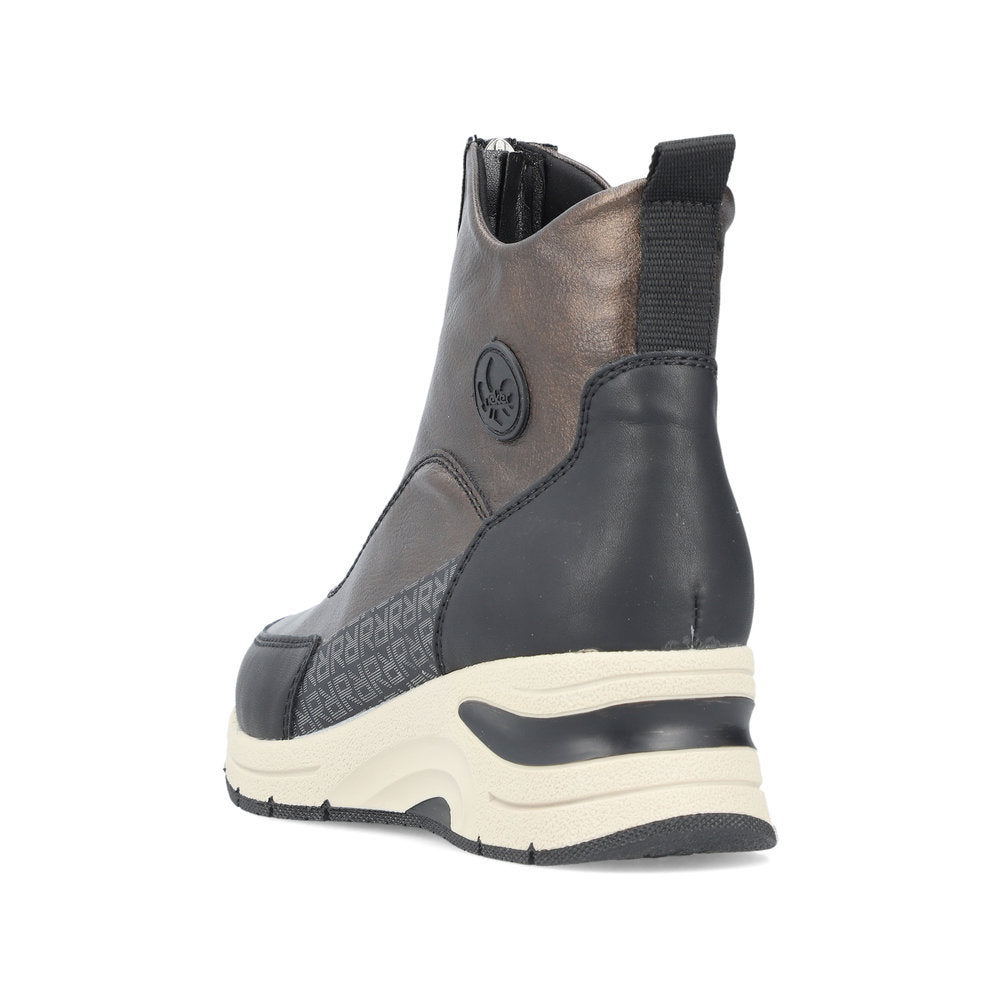 Rieker Ladies Zip Up Front Sneaker Boot