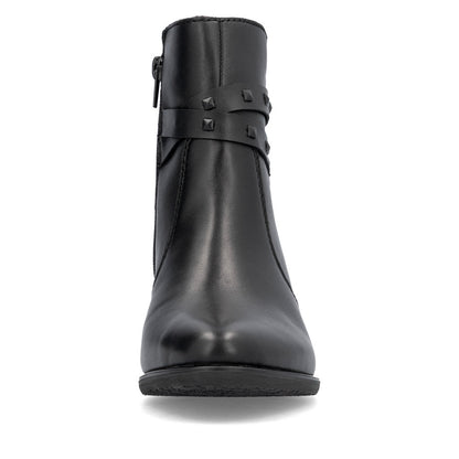 Rieker Ladies Stud Trim Mid Heel Ankle Boot