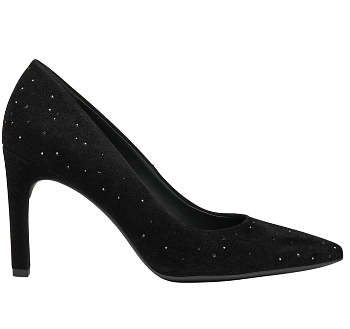 Geox Faviola Ladies Crystal Trim Suede Court Shoe