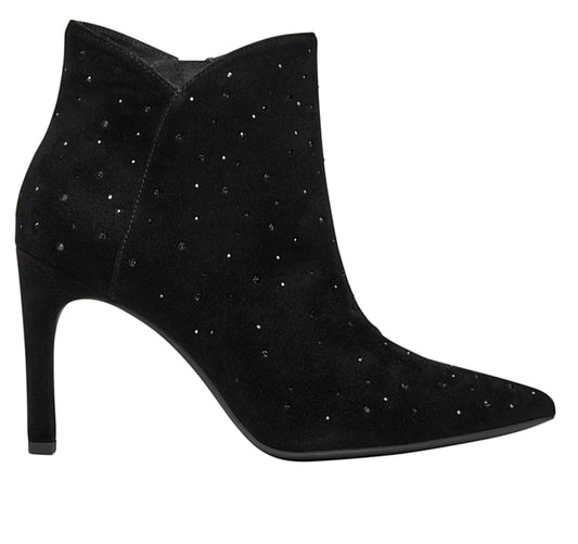 Geox Faviola Ladies Slim Heel Crystal Stud Ankle Boot