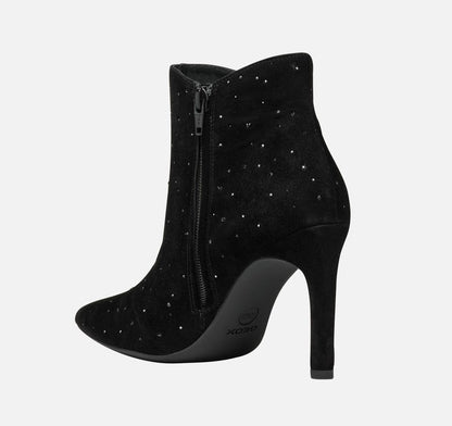 Geox Faviola Ladies Slim Heel Crystal Stud Ankle Boot