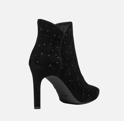 Geox Faviola Ladies Slim Heel Crystal Stud Ankle Boot