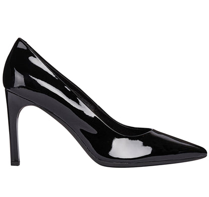 Geox Faviola Ladies Slim Heel Patent Court Shoe