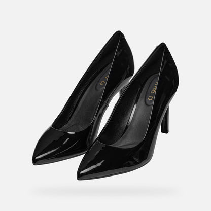 Geox Faviola Ladies Slim Heel Patent Court Shoe